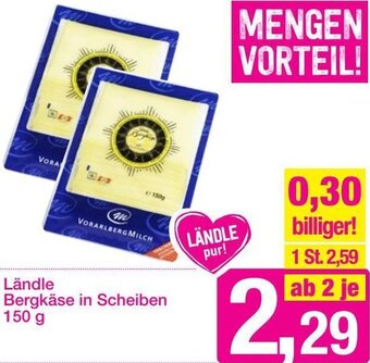 Sutterlüty Ländle Bergkäse In Scheiben 150g Angebot
