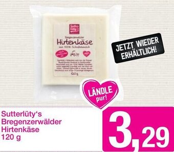 Sutterlüty Sutterlüty's Bregenzerwälder Hirtenkäse 120g Angebot