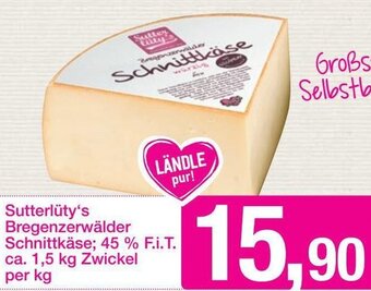 Sutterlüty Sutterlüty's Bregenzerwälder Schnittkäse 45% Angebot