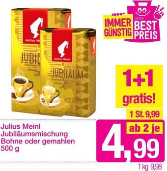Sutterlüty Julius Meinl Jubiläumsmischung Bohne Oder Gemahlen 500g Angebot