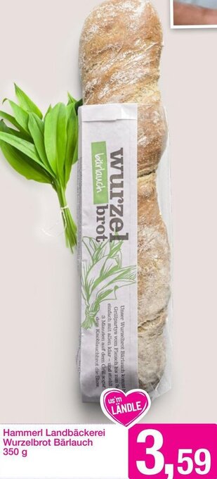 Sutterlüty Hammerl Landbäckerei Wurzelbrot Bärlauch 350g Angebot
