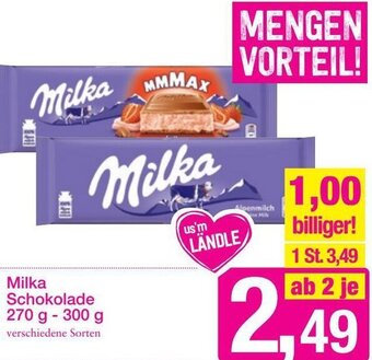 Sutterlüty Milka Schokolade 270-300g Angebot