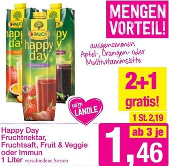 Sutterlüty Happy Day Fruchtnektar, Fruchsaft, Fruit & Veggie Oder Immun 1 Liter Angebot