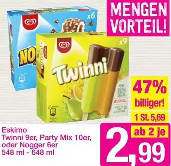 Sutterlüty Eskimo Twinni 9er, Party Mix 10er, Oder Nogger 6er 548ml-648ml Angebot