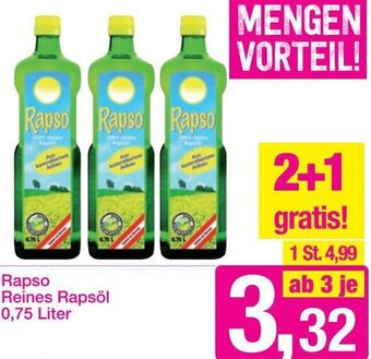 Sutterlüty Rapso Reines Rapsöl 0,75 Liter Angebot
