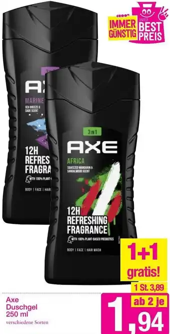 Sutterlüty AXE Duschgel 250ml Angebot