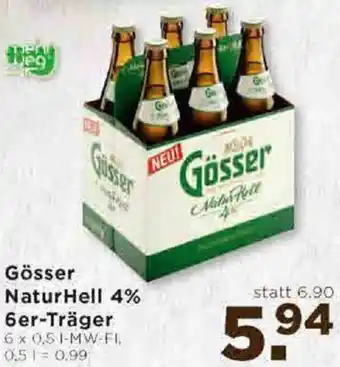 Unimarkt Gösser NaturHell 4% 6er-Träger Angebot