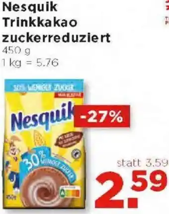 Unimarkt Nesquik Trinkkakao Zuckerreduziert 450g Angebot
