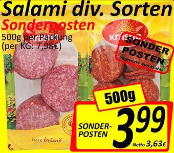 Wurstico Salami Div. Sorten 500g Angebot