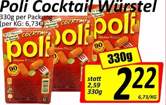Wurstico Poli Cocktail Würstel 330g Angebot
