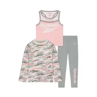 Sports Direct Reebok camo 3 piece set tank top, leggings & sweatshirt Angebot