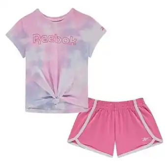 Sports Direct Reebok t shirt and shorts track set junior girls Angebot