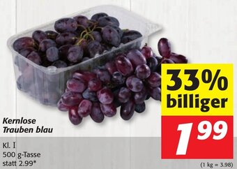 Strasser Markt Kernlose Trauben Blau 500g Angebot