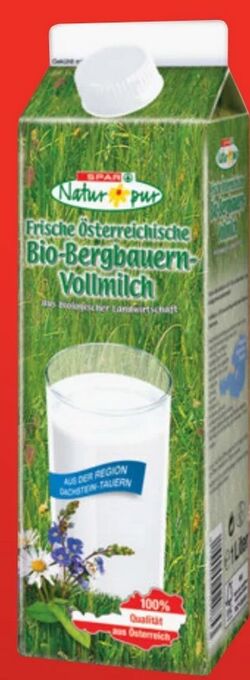 Spar Bio-Bergbauern Vollmilch Angebot