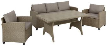 Möbelix Loungegarnitur 4-teilig lissabon aus kunststoff mit kissen Angebot