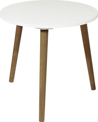 Möbelix Beistelltisch rund mit holzbeinen henrik, weiß/natur Angebot
