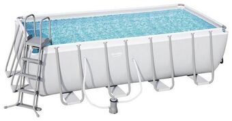 Möbelix Stahlrahmenpool power steel mit leiter 488x244x122cm 56670 Angebot