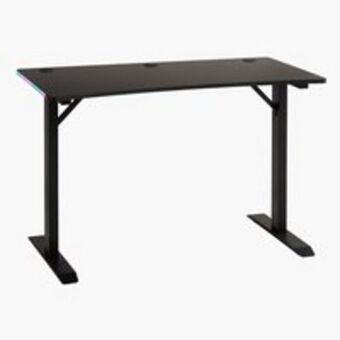 Gaming-schreibtisch haldum m/led schwarz