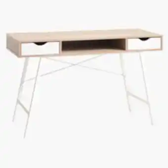 JYSK Schreibtisch bryrup 48x120 weiß/eichespare 50% Angebot
