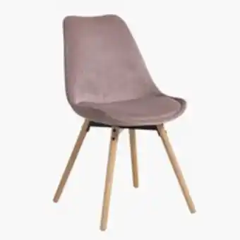 JYSK Esszimmerstuhl kastrup rosa samt/eichespare 39% Angebot