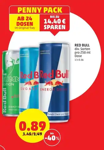 PENNY Red Bull pro 250ml Angebot