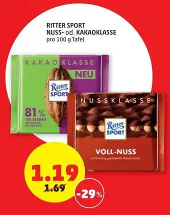 PENNY Ritter Sport Nuss Angebot