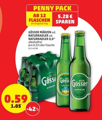 PENNY Gösser Marzen od. Naturradler od. Naturgold 0.5 Liter Angebot