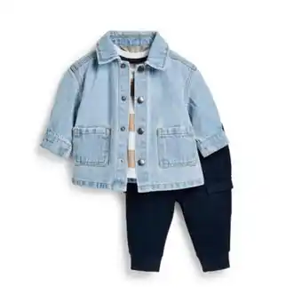 Primark 3-teiliges jeanshemd und jogginghose für babys (j) Angebot