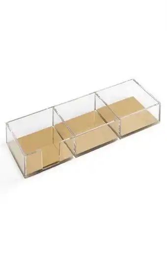 Aufbewahrungsboxen in transparent und gold