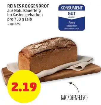 PENNY Reines Roggenbrot 750g Angebot