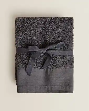 ZARA HOME (doppelpack) handtuch mit leinenborte Angebot