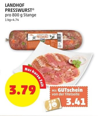 PENNY Landhof Presswurst 800g Angebot