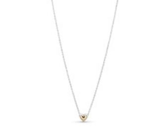 Pandora Gewölbtes goldenes herz halskette Angebot