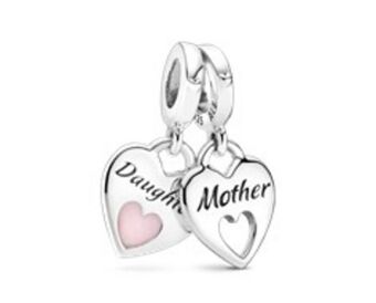 Pandora Doppeltes herz charm-anhänger Angebot