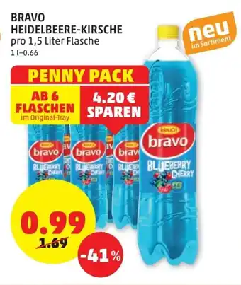 PENNY Bravo Heidelbeere-Kirsche 1,5L Angebot