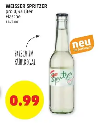 PENNY Weisser Spritzer 0,33 Angebot