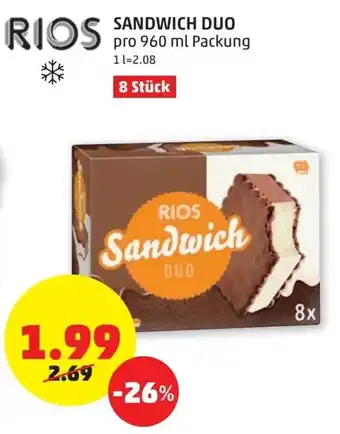 PENNY Sandwich Duo 960ml Angebot
