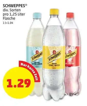 PENNY Schweppes 1,25L Angebot