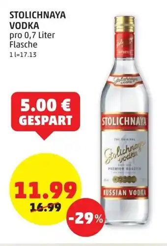 PENNY Stolichnaya Vodka 0,7L Angebot