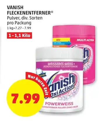 PENNY Vanish Fleckenentferner 1-1,1kl Angebot
