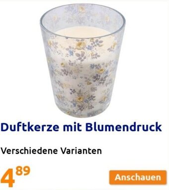 Action Duftkerze Mit Blumendruck Angebot