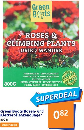 Action Green Boots Rosen-Und Kletterpflanzendünger 800g Angebot