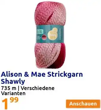 Action Alison & Mae Strickgarn Shawly 735m Angebot