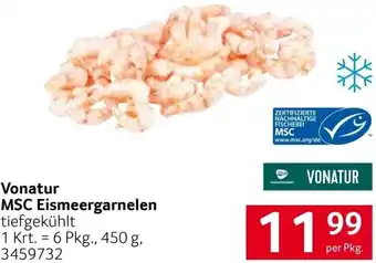Transgourmet Vonatur MSC Eismeergarnelen 450 g. Angebot