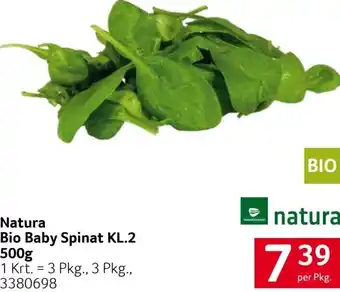 Transgourmet Natura Bio Baby Spinat KL.2 500g Angebot