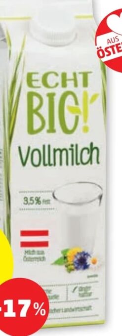 PENNY Bio Vollmilch Angebot