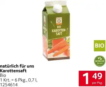 Transgourmet Natürlich Für Uns Karottensaft Angebot