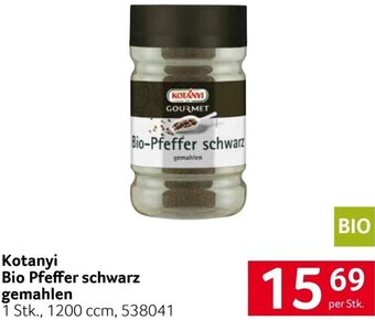 Transgourmet Kotanyi Bio Pfeffer Schwarz Gemahlen Angebot