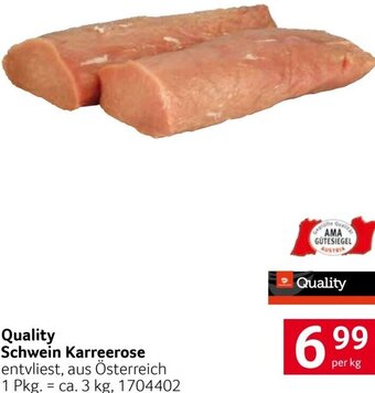 Transgourmet Quality Schwein Karreerose Angebot