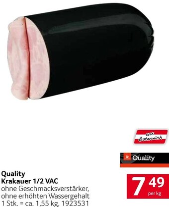 Transgourmet Quality Krakauer 1/2 VAC Angebot